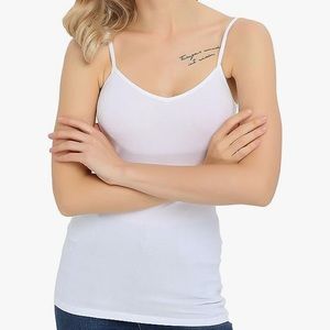 ⭐️2/$15 Satinato reversible camisole tank top in white